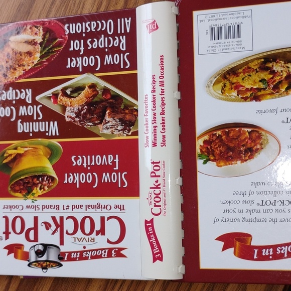 βοΈ RIVAL CROCKPOT THREE IN ONE HARDCOVER COOKBOOK w/Binder Deadstock - Picture 3 of 17